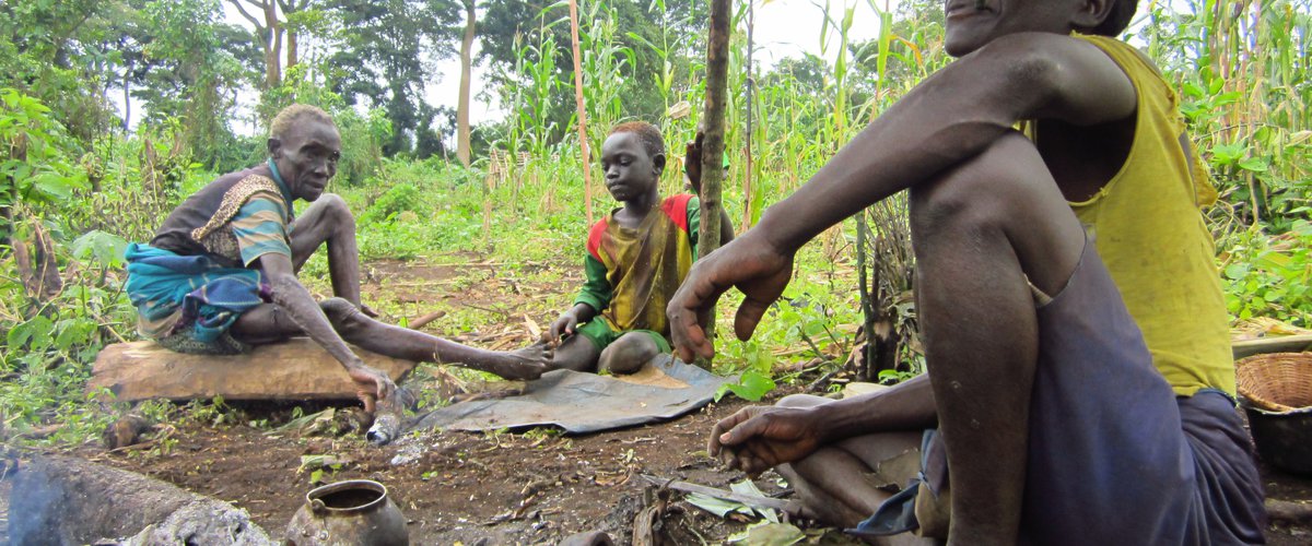 Elder Chabu women in maize field
