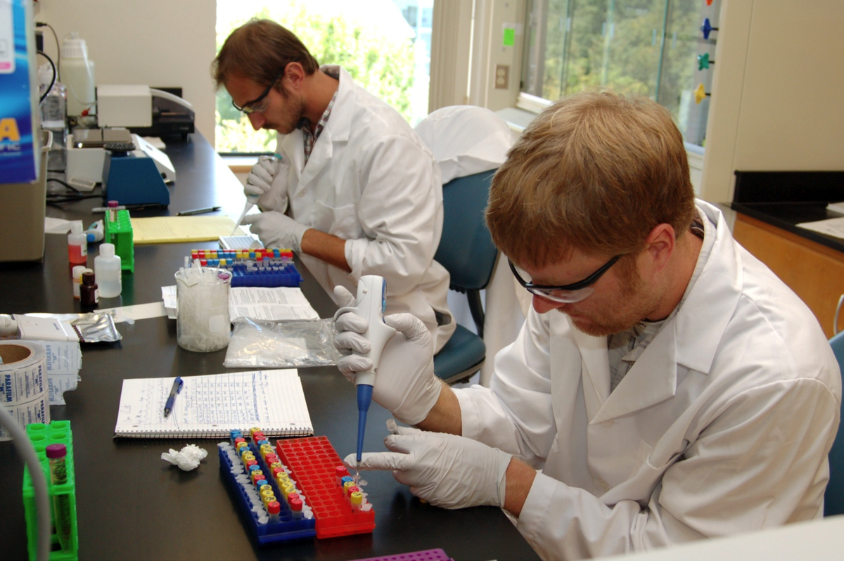 Cotinine assay. Mark Remiker (left) and Casey Roulette (right)