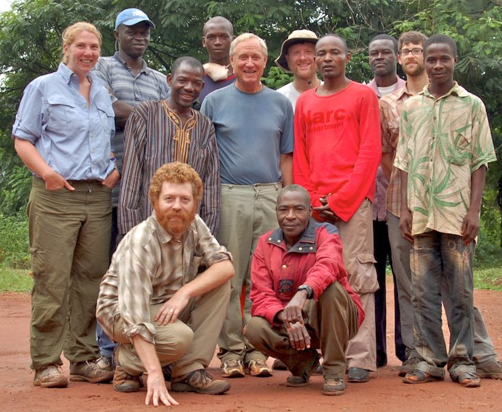 Ed Hagen (lower left) with Bagandou research team in the Central African Republic