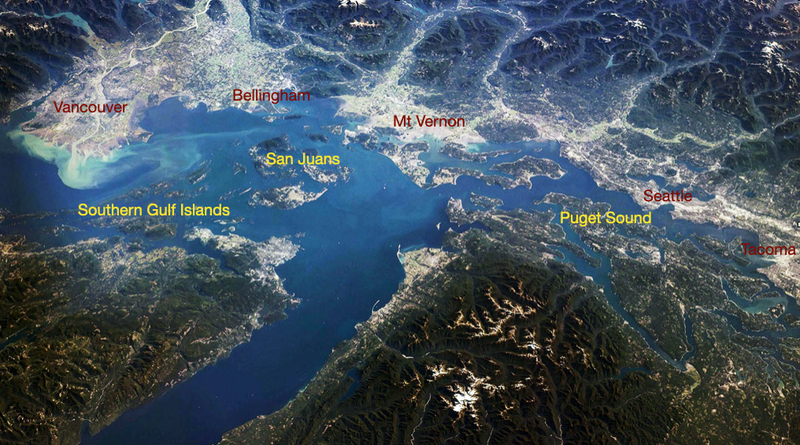 The central Salish Sea from space